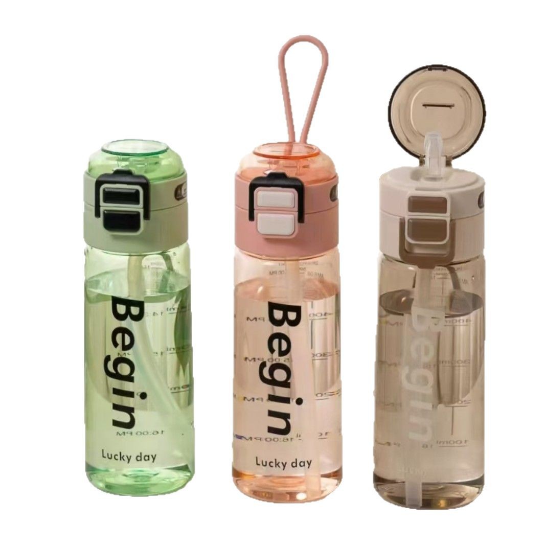 Futong doble taza de agua portátil de gran capacidad deportiva taza de estudiante de bebida directa hervidor de plástico resistente a altas temperaturas taza de agua de doble uso