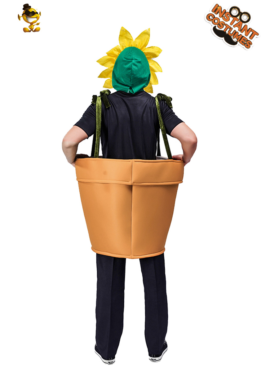 Funny girasol en maceta traje de cosplay ropa etapa traje de rendimiento traje de juego de rol traje de Mascarada