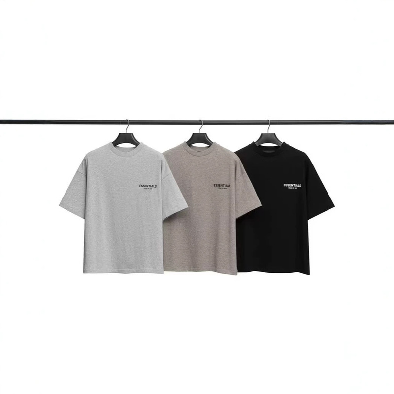 Authentic Fog Fear of God Essentials Loose-Fit American Street Style Short-Sleeve Unisex T-Shirt Authentic Fog Fear of God Essentials Loose-Fit American Street Style Short-Sleeve Unisex T-Shirt