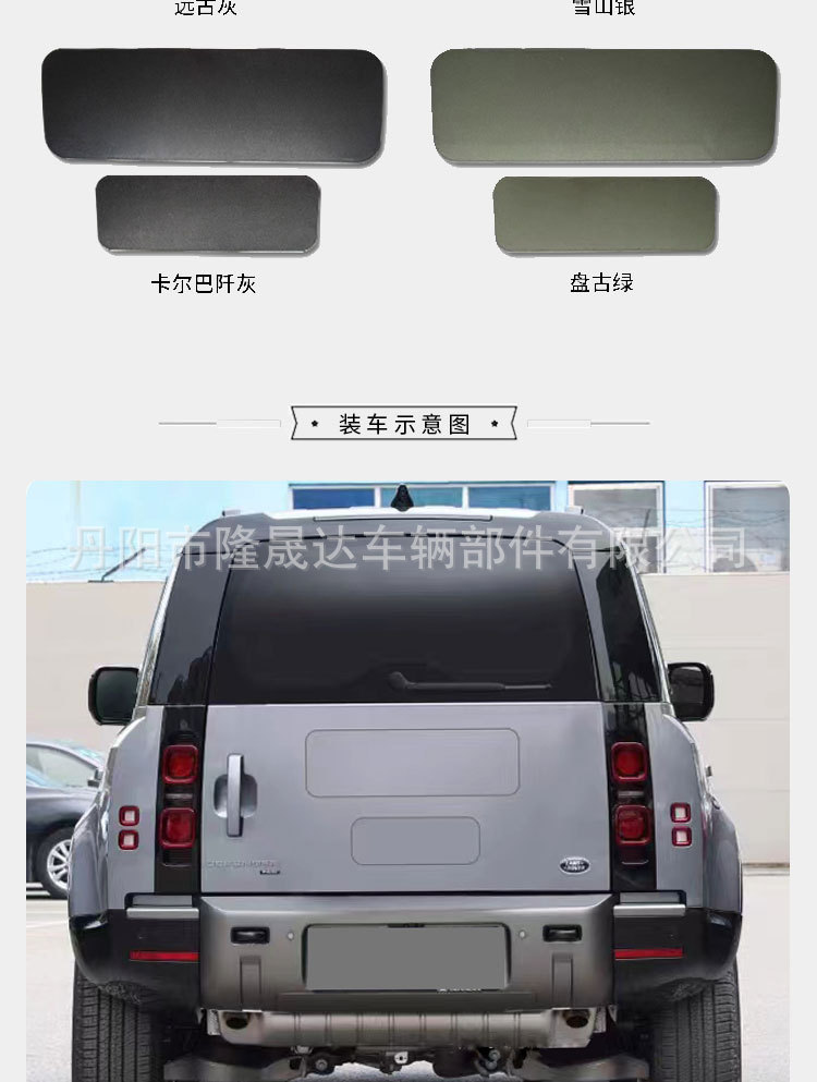 Suitable for guard spare tire cover cover bright black 20-24 new guard 90/110/130 tire cover cover