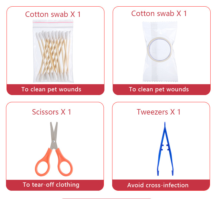 EHBO-set voor huisdieren (katten en honden), opbergtas voor wondverzorging, buitengebruik_voghion.com