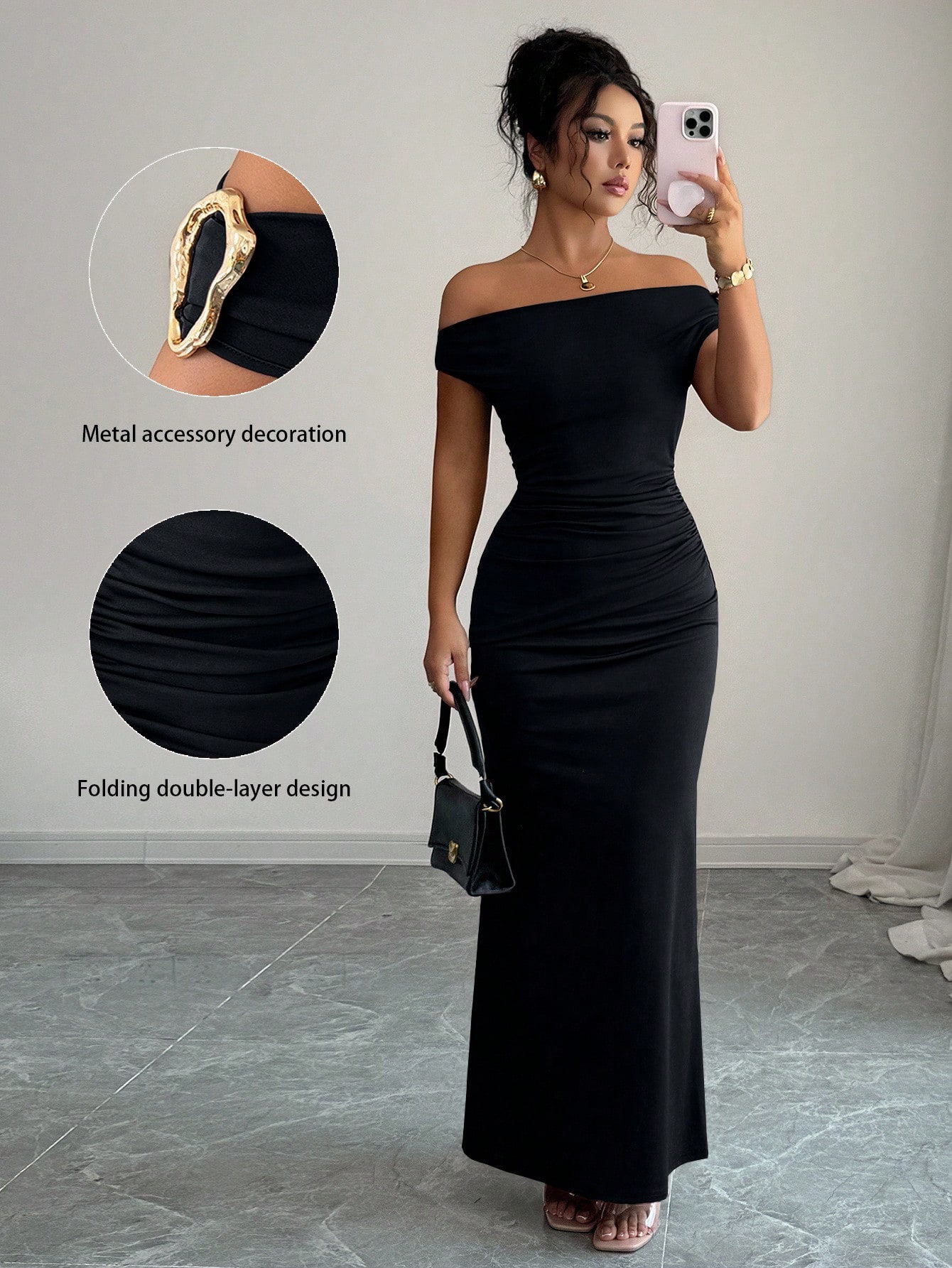 sexy elegant demi-season long skirt