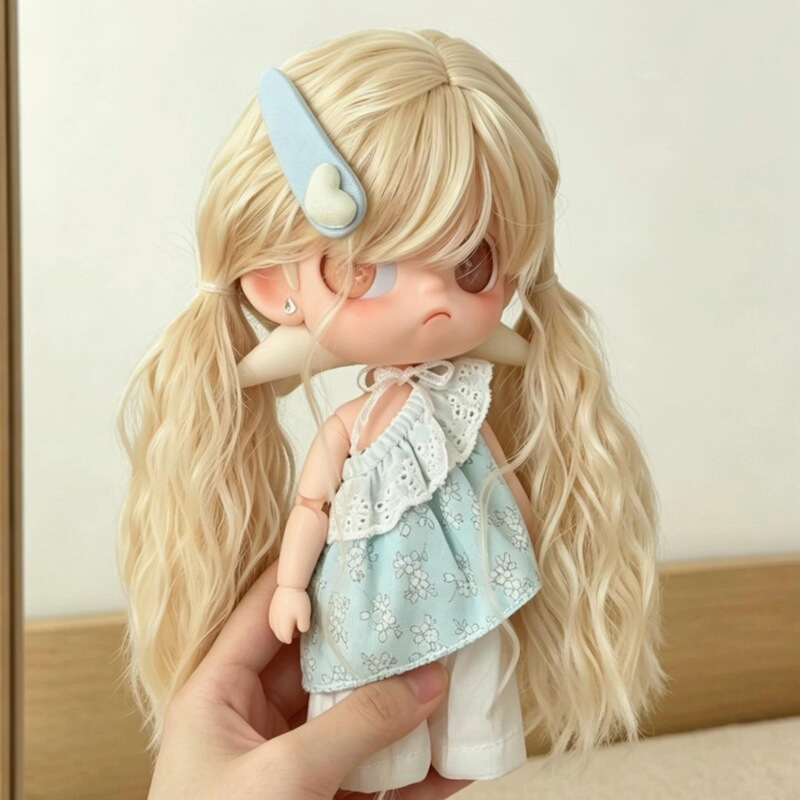 Pei Qin/Zsiga Gingerbread Man Instant Noodle Roll Wig Headgear Haci Can Be Used for Large Heads, with a Lot of Hair Volume Pei Qin/Zsiga Gingerbread Man Instant Noodle Roll Wig Headgear Haci Can Be Used for Large Heads, with a Lot of Hair Volume