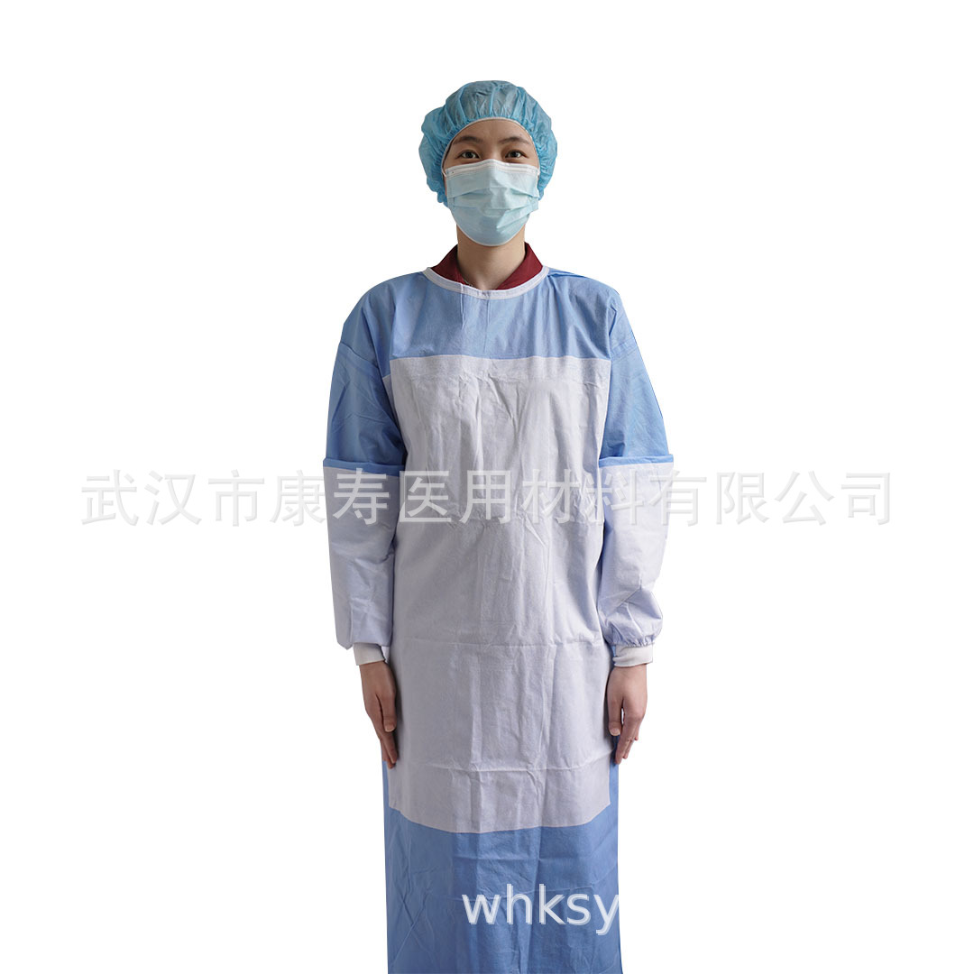 SMS一次性加强型隔离衣 针织袖口防尘日常防护探视服