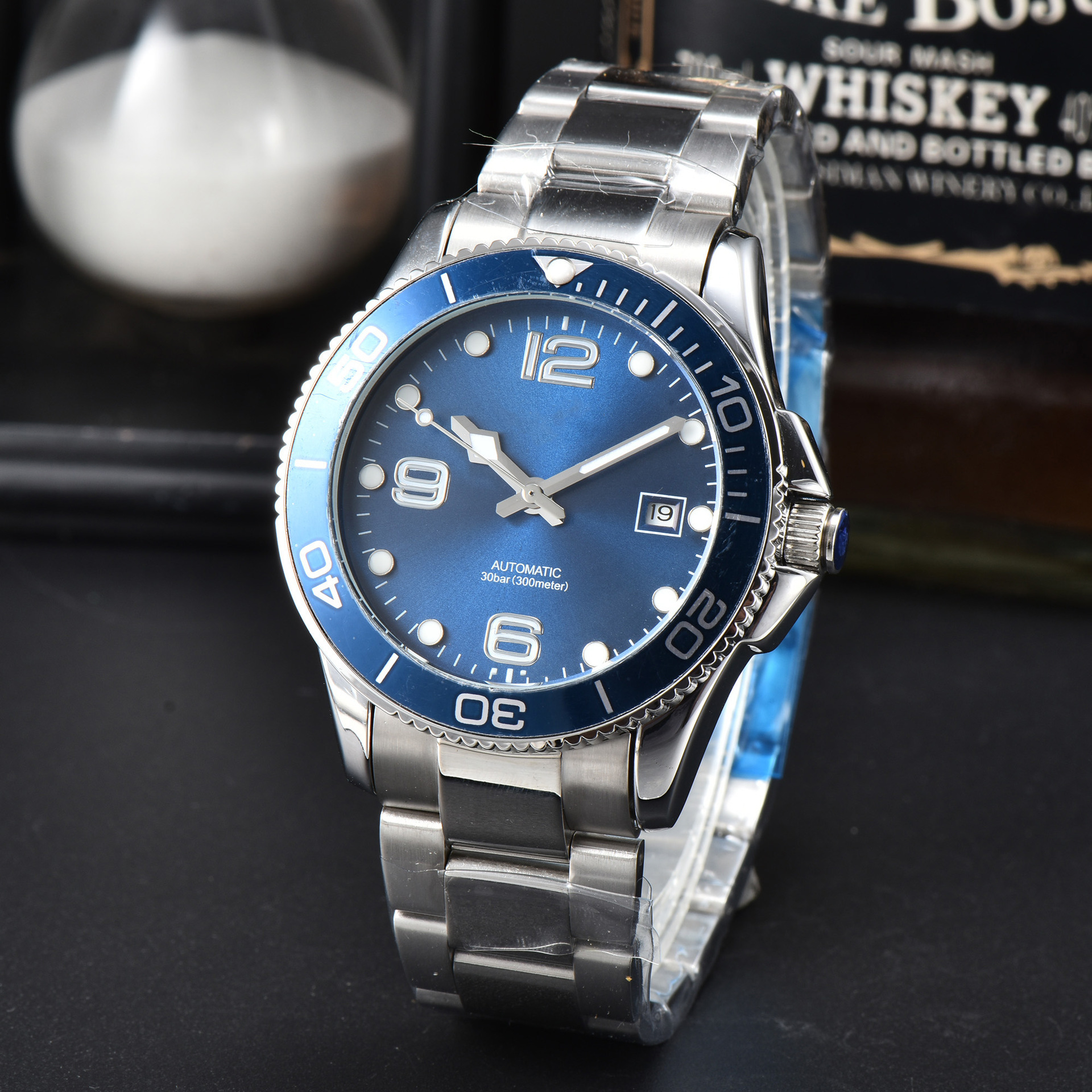 Reloj mecánico Conkas Reloj deportivo con anillo de cerámica Overlord de agua Reloj mecánico con cinturón de acero Reloj de tendencia Reloj Danny Road