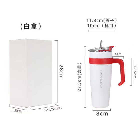 Cross-border exclusive for three generations of 40oz car cup 304 stainless steel cold ice cup outdoor portable handle suction cup