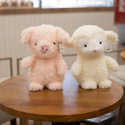 Cute simulation animal chick rabbit owl pig pig sheep small doll doll children's doll plush toy cute