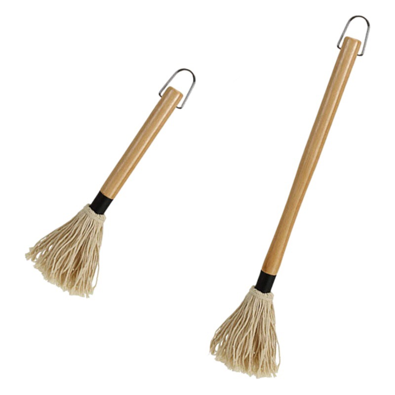 Amazon barbacoa alimentación fregona de goma mango de madera barbacoa hornear cepillo de inmersión cepillo de aceite herramienta traje