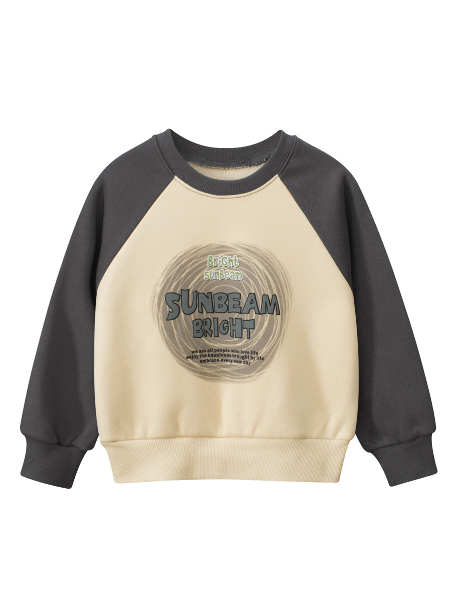 27kids ropa para niños fuentes transfronterizas suéteres para niños más terciopelo otoño e invierno jerseys de cuello redondo ropa para bebés