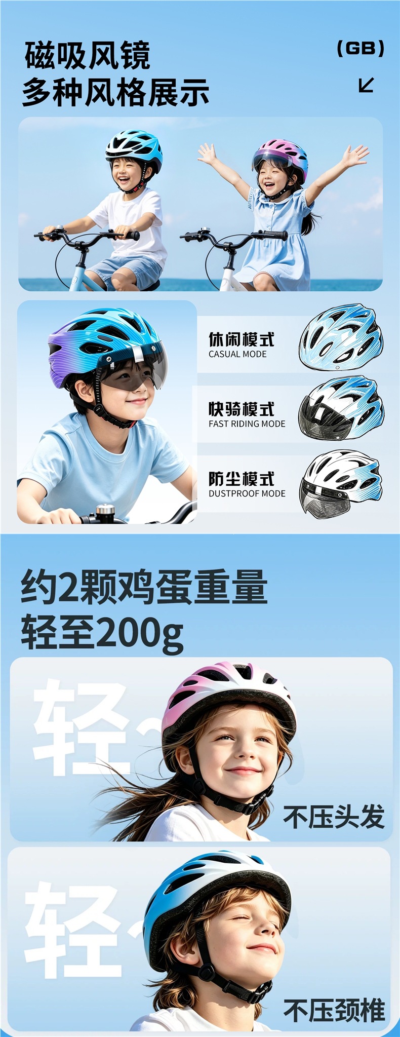 RXL-Children's Bicycle Helmet Riding Gear for Boys and Girls Mountain Bike Youth Safety Half Helmet