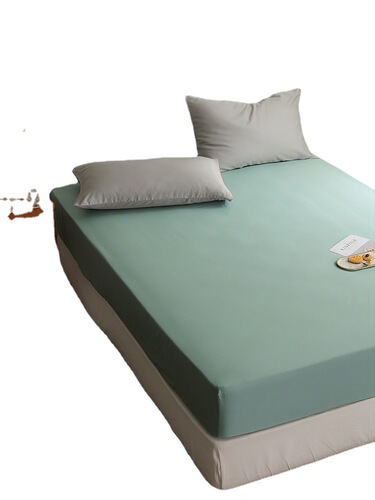 Summer Solid Color Tencel Lyocell Sheet Set Single Piece Silk-like Smooth Bare Sleep Ice Silk Pillowcase Three-Piece Set