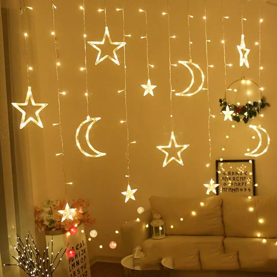 Star curtain lamp net red light room decoration bedroom layout…