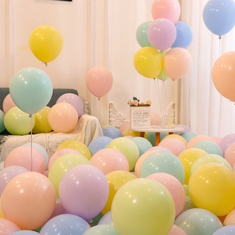 バルーン卸売マカロンカラー厚みのある防爆ショッピングモール店舗イベント装飾シーン誕生日アレンジメントさまざまな色|undefined