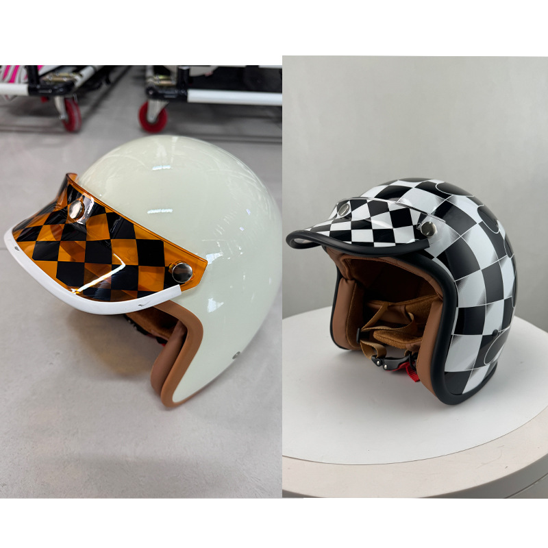 Helmet Accessories: Long Visor Suitable for Three-Clasp Helmets, Universal Type, Fits Three-Quarter Helmets and Half Helmets