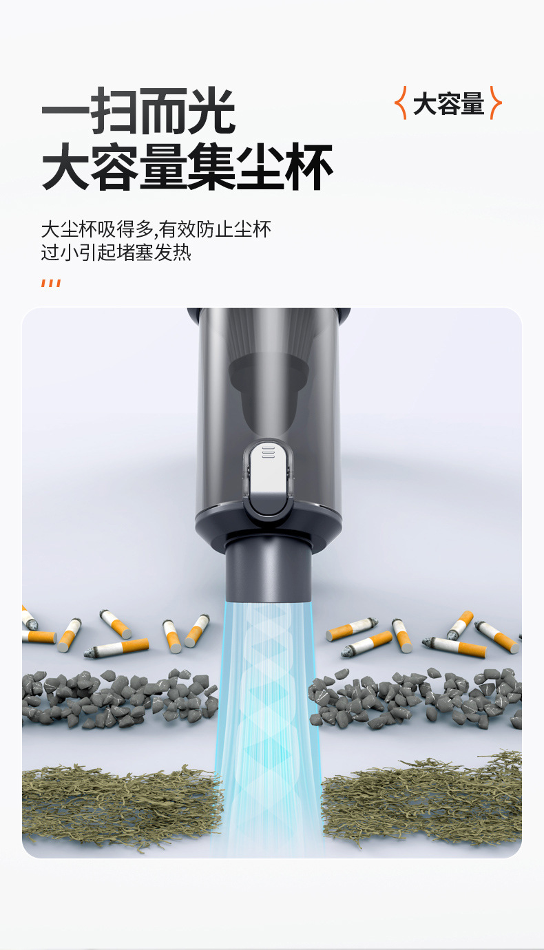 Car Vacuum Cleaner Brushless Motor Portable Large Suction Household Handheld Dust Collector Small Wireless Mini Dust Blower