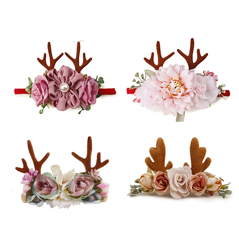 Европа и США трансграничные детские украшения новый ребенок Рождественский лось повязка для волос детская Рождественская Праздничная повязка на голову украшение оптом