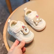 夏季男宝宝软底网面学步鞋 0-1-2岁女童防滑透网鞋子春春款机能鞋