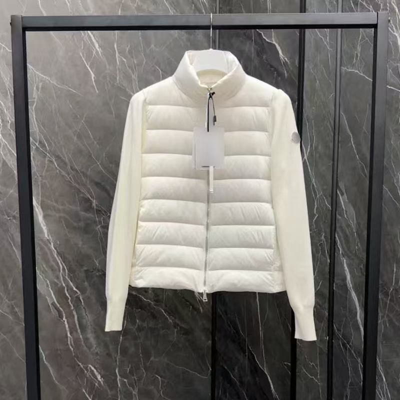 2026 Korean Style Fall/Winter New Fashion Stand Collar Patchwork Knit Women's Down Jacket Lightweight Casual Warm Coat