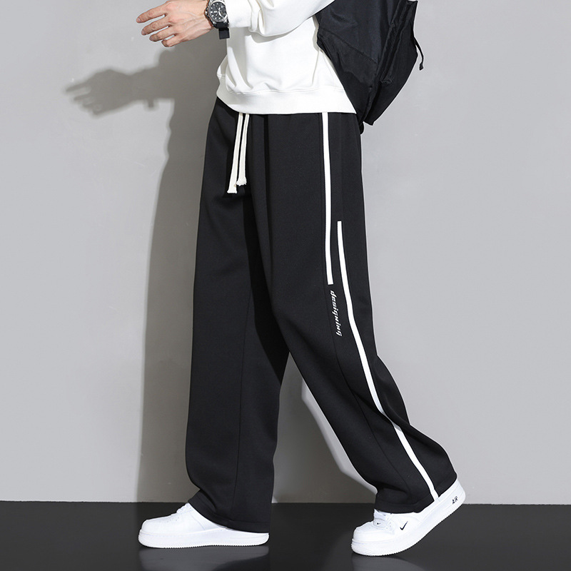 Men's Sweatpants Spring and Autumn 2025 New Straight-Leg Casual Trousers Loose Sports Autumn and Winter Teenage Boys' Pants