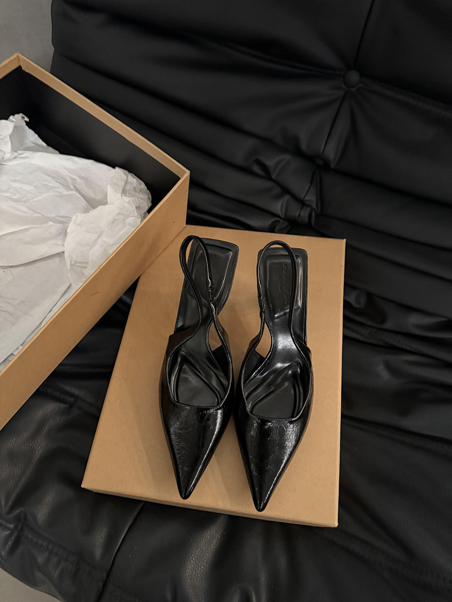 Nicho francés de alta gama, sandalias plateadas de baotou, zapatos femeninos, primavera y verano 2024, temperamento de celebridades, tacones altos, zapatos individuales