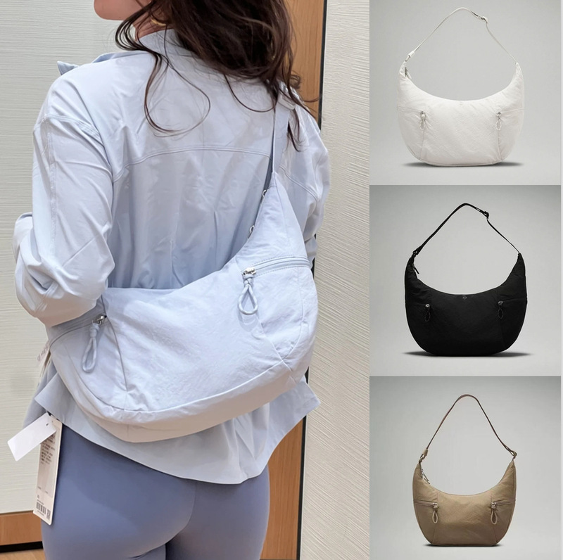 Lulu's New Crescent Horn Bag Sports Fitness Crossbody Bag Dumpling Bag High-End Accessible Luxury Niche Armpit Bag for Women