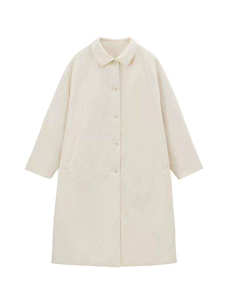 Down jacket, quilted waterproof Japanese trench coat, adds volume, plus size