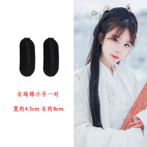 Gothic soft cow horn hair pack magic tape hair pad hair holder hair ancient costume hair extension side style