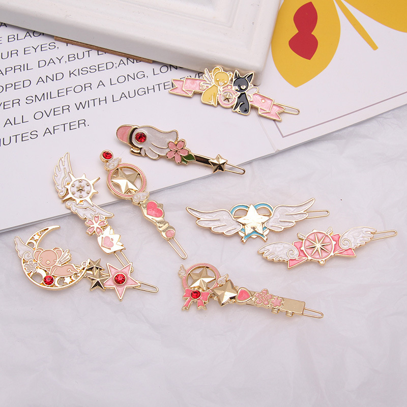 Cardcaptor Sakura Themed Alloy Hairpin Cartoon Anime Frog Buckle Two-Dimensional Hair Accessory Trendy Hair Clip Headwear