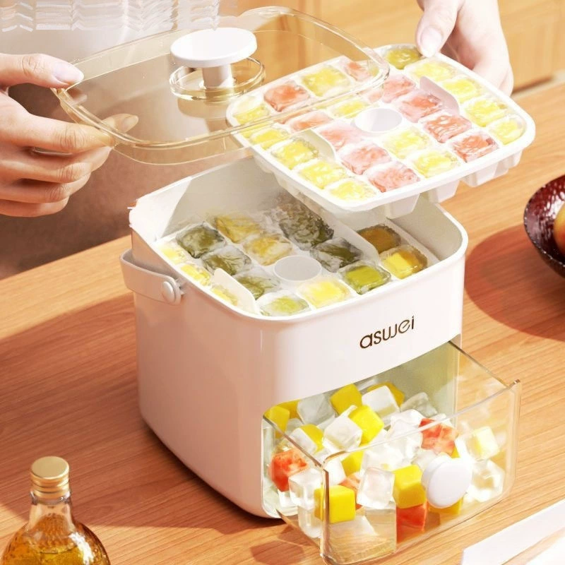 Кубик льда плесень пищевой ледяной ящик замороженный артефакт большой емкости холодильника для хранения льда