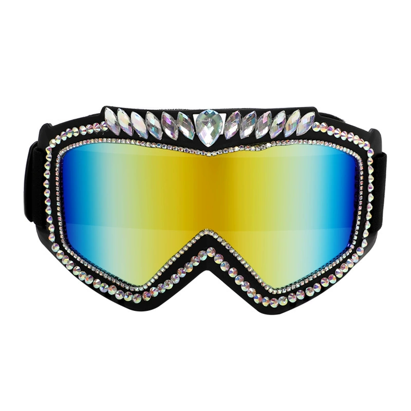 Cross -border spot music festival carnival steam race Bo punk ski rider inlaid diamond fantasy colorful mirror
