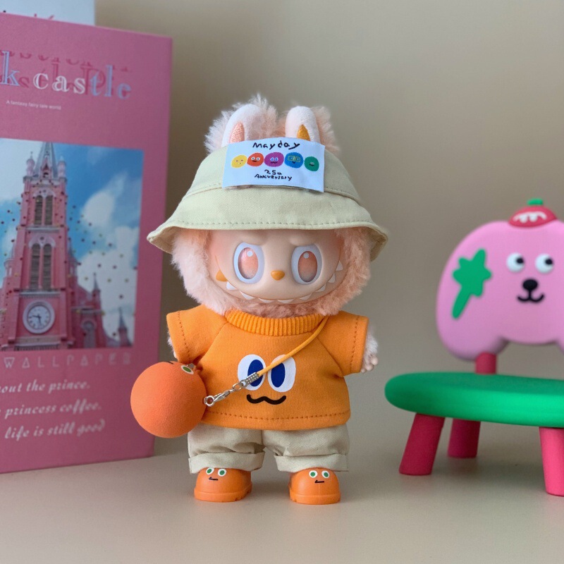 17cm Labubu First, Second, and Third Generation Labubu Doll Clothes Mayday Peripheral Same Style Cotton Doll Replacement Clothes