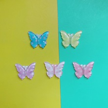 清透波点蝴蝶配件diy头饰发卡手工材料手机壳洞洞鞋配饰批发配件