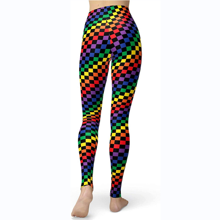 Abbigliamento da donna multicolore stampato slim fit fianchi sollevamento snellente grandi dimensioni corsa yoga fitness leggings_voghion.com