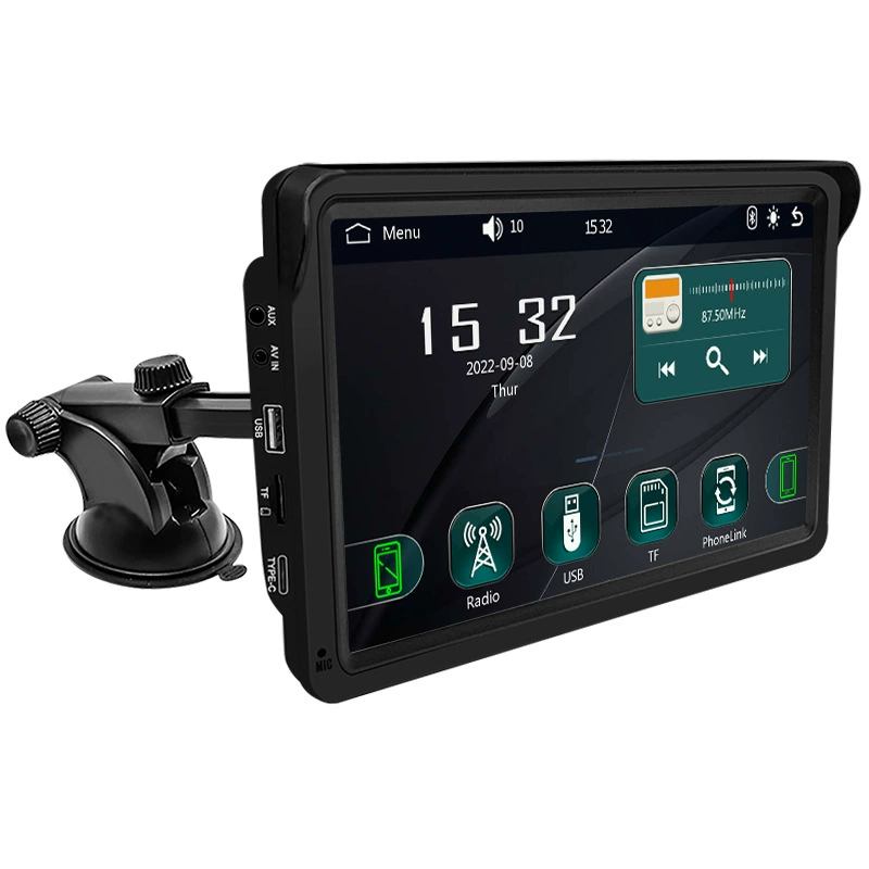 7-дюймовый беспроводной портативный экран Carplay Bluetooth FM плеер MP5 беспроводной проекционный экран навигация заднее изображение