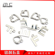 挂件金属装饰拉牌锌合金挂件爱心饰配 饰品配件现货供应包包挂件