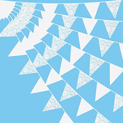 Nueva Bandera de triángulo de algodón decoración de fiesta de cumpleaños papel colorido bandera del Día de los niños Bandera de algodón bandera colgante bandera del jardín