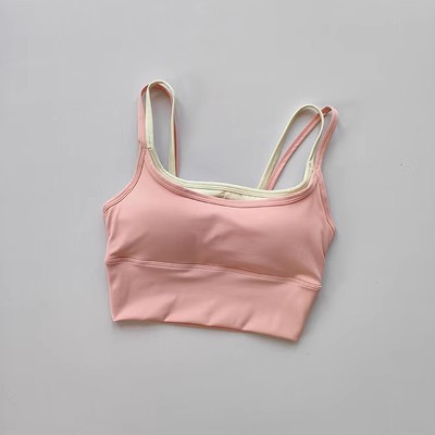 热销运动内衣女裸感美背防下垂健身运动文胸防震跑步瑜伽背心|undefined