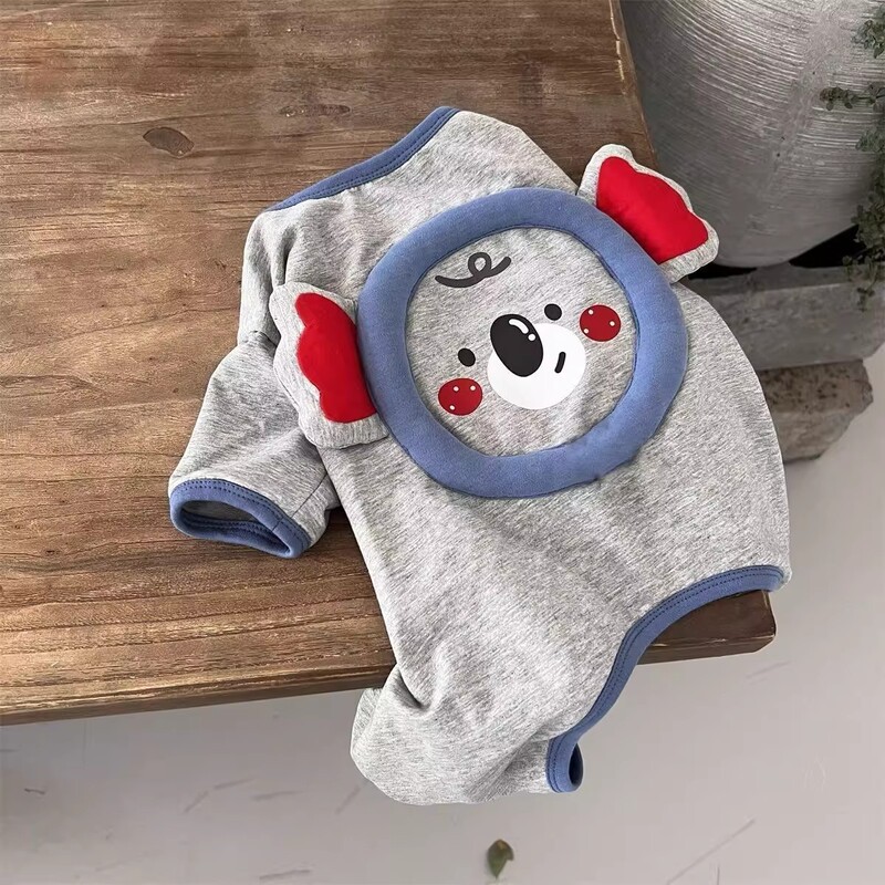 Autumn and Winter Cute Cartoon Animal Couple Sweatshirt for Puppies, Cat Dress, Medium and Small Size Dogs Pet Clothes
