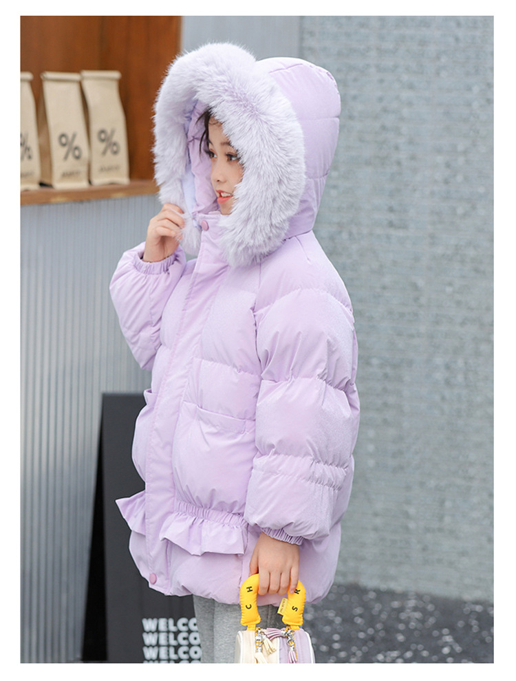 Winter children's New girls' down jacket Mid length thick collar Korean version jacket【_voghion.com