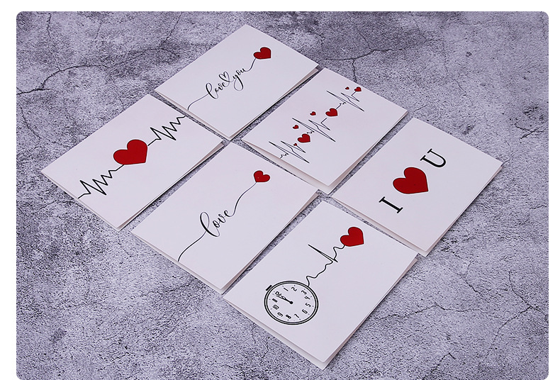 Cartoon Style Letter Heart Shape Special White Card Casual Daily Card display picture 3