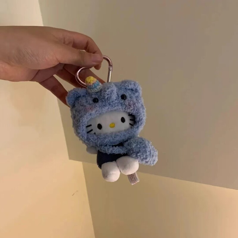 新品猫咪包挂件牛仔裤凯蒂猫玩偶挂饰包包饰品卡通公仔钥匙挂件|undefined
