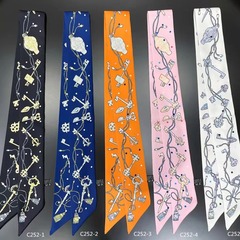2023 new model of simulated silk wrapped bag strap bag handle silk scarf strapped ribbon decorative long streamer headband