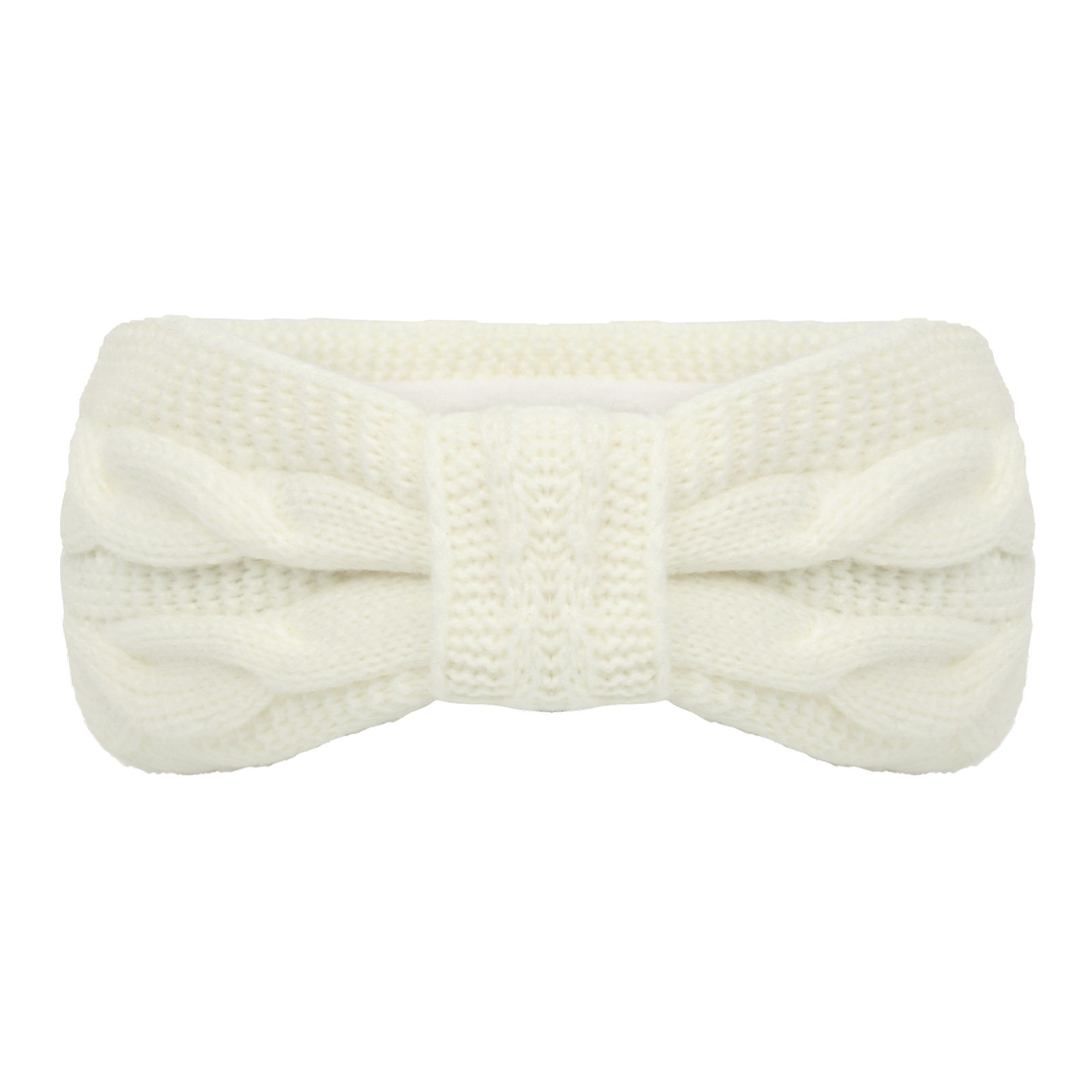Bandeau épais et moelleux, bandeau pour femme, accessoires pour cheveux en laine européenne et américaine, nœud papillon, bandeau chaud et protège-oreilles_voghion.com