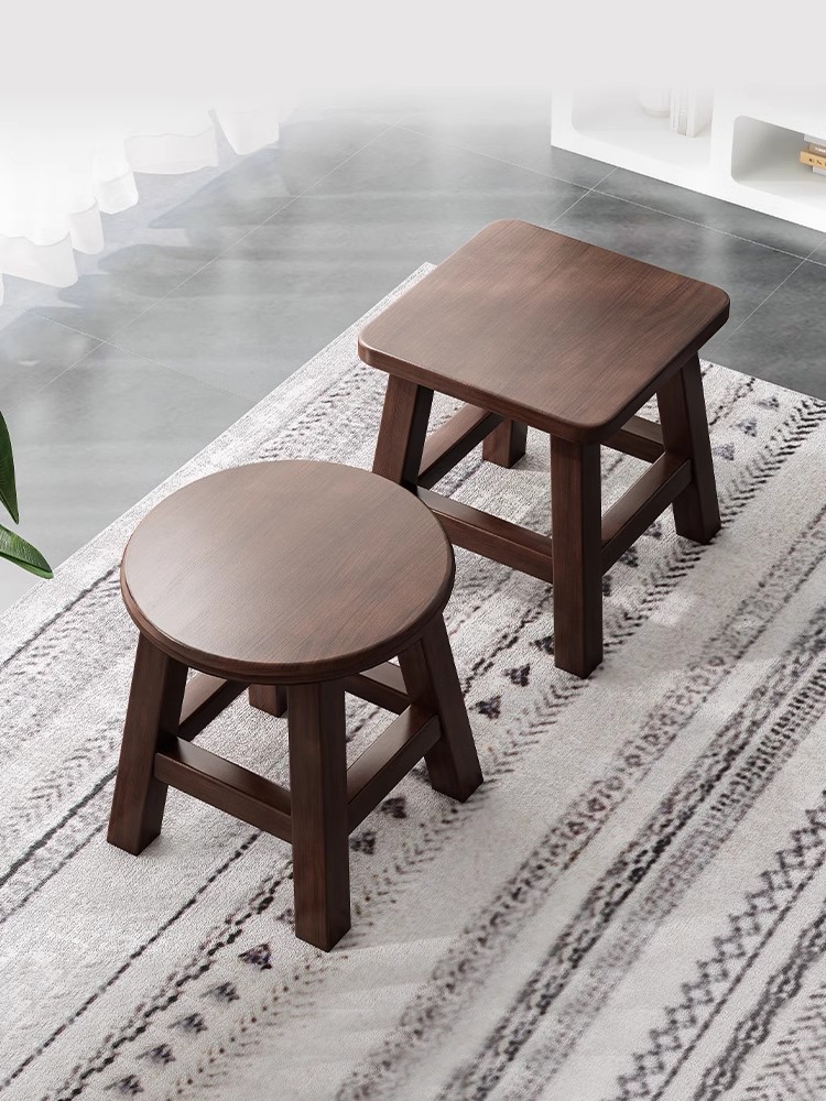 Solid wood small stool