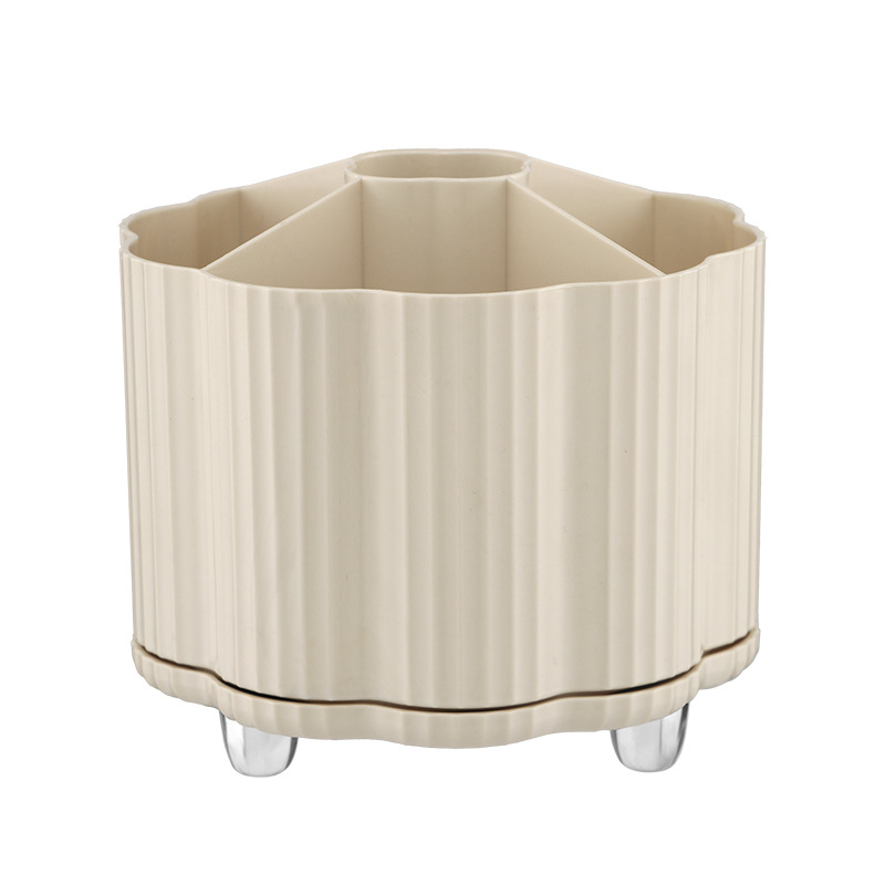 Caja de almacenamiento de portalápices giratoria de escritorio ins Caja de almacenamiento de bolígrafos de maquillaje de sentido avanzado Portalápices de escritorio de gran capacidad para estudiantes