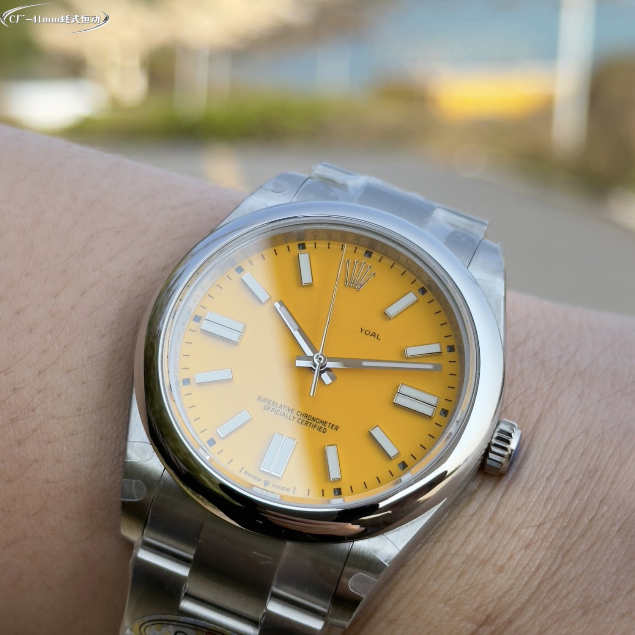 Log Series 36mm Oyster Perpetual Automatic Mechanical Men's Watch with Bubble Candy Color Dial, Popular for Export