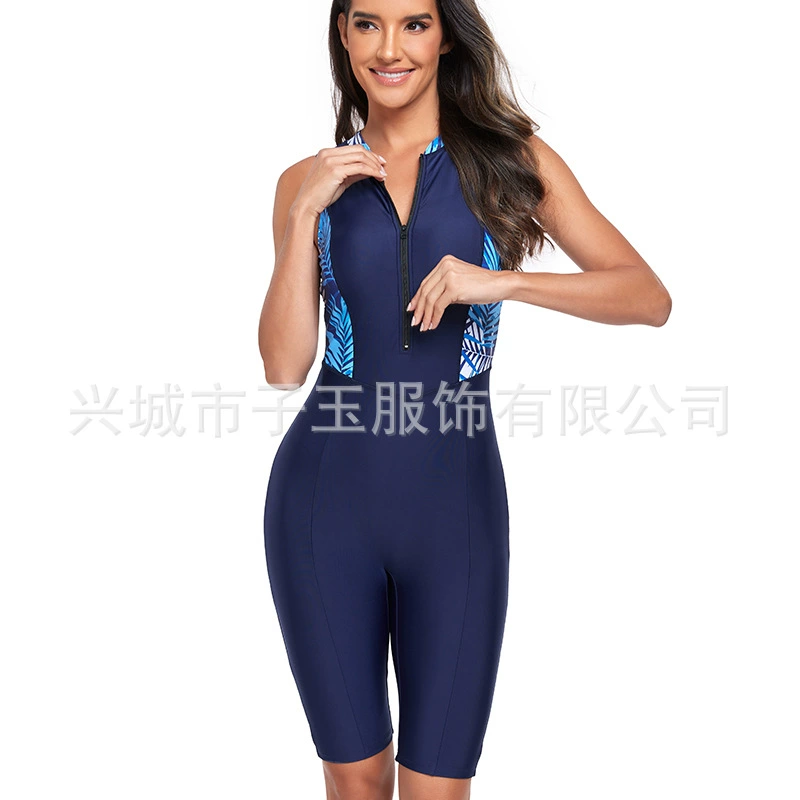 Модная купальник с молнией, 2024, европейский стиль, облегающий, защита от солнца