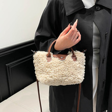 高级感毛绒包包女2025新款时尚百搭手提包休闲毛绒绒包单肩斜挎包