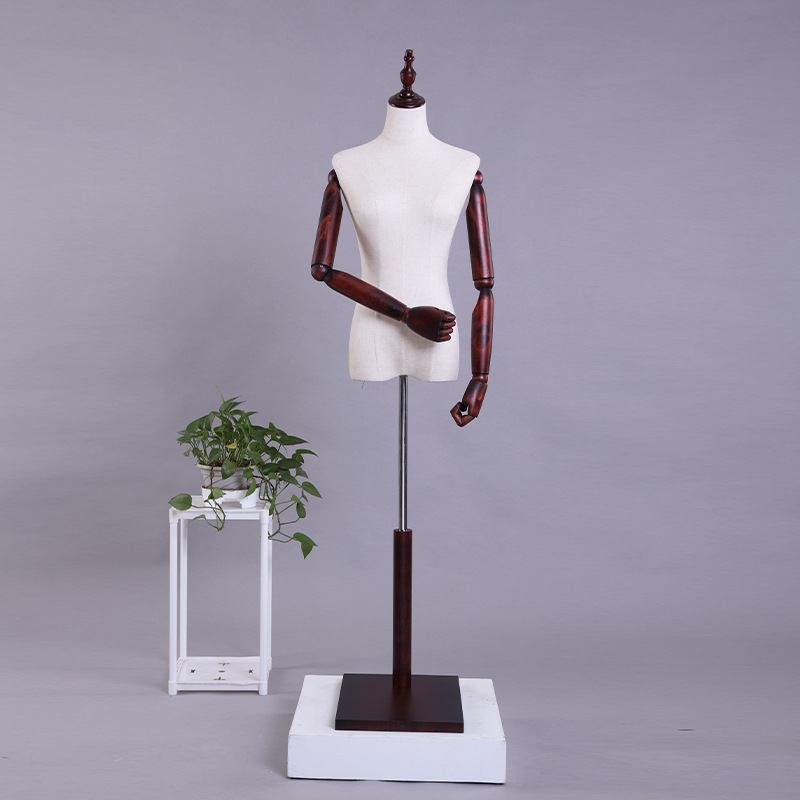 Maniquí Femenino de Medio Cuerpo Madera para Tienda de Ropa image 11