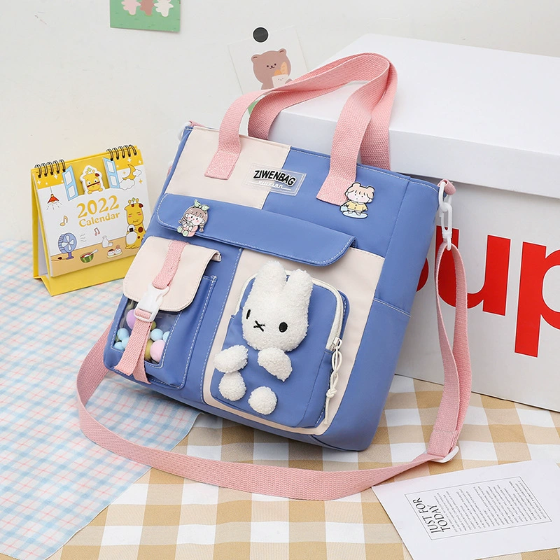 School shoulder bag, handheld capacious waterproof one-shoulder bag for elementary students, 0.42 kg
